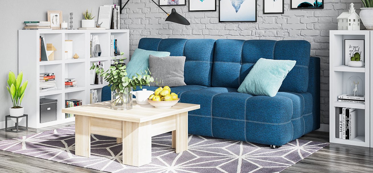 Диван Dandy MINI SE рогожка Malmo синий