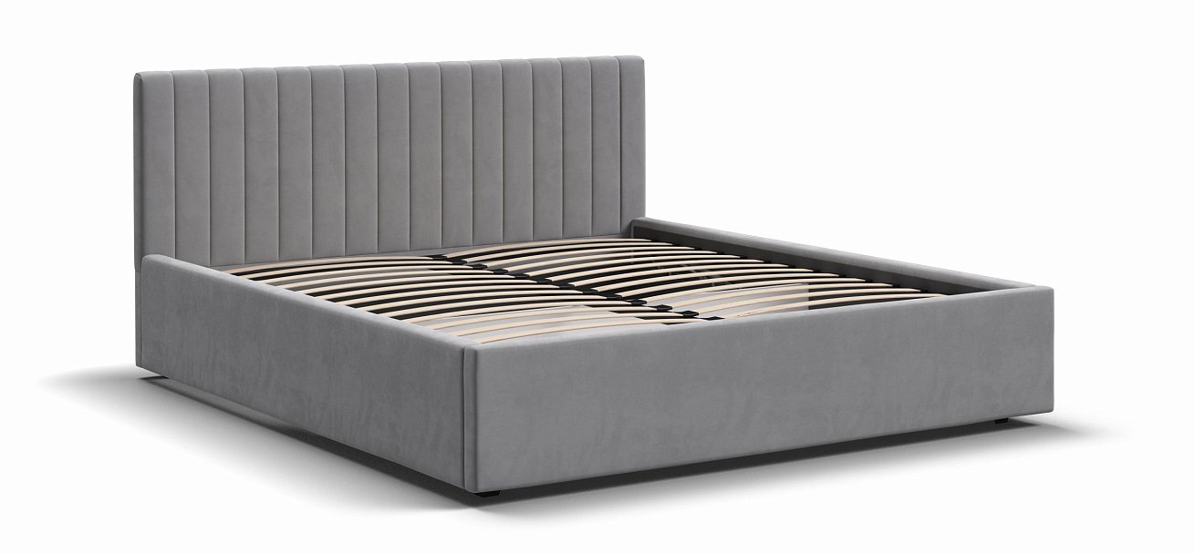 Кровать РОНДА 160*200 велюр MONOLIT сталь