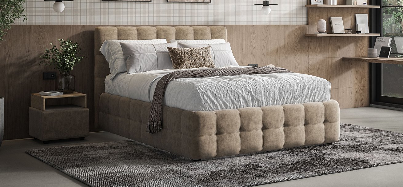 Кровать Босс 160*200 Про Велюр Royal тауп NEW