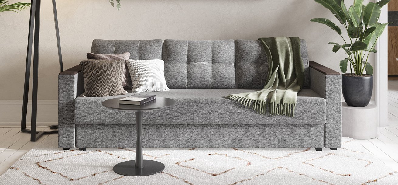 Диван Атланта 3 SE Malmo серый