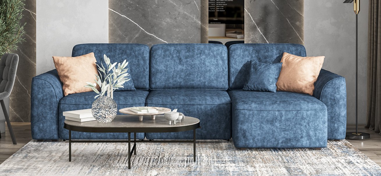 Угловой диван KING SE Велюр Royal топаз NEW