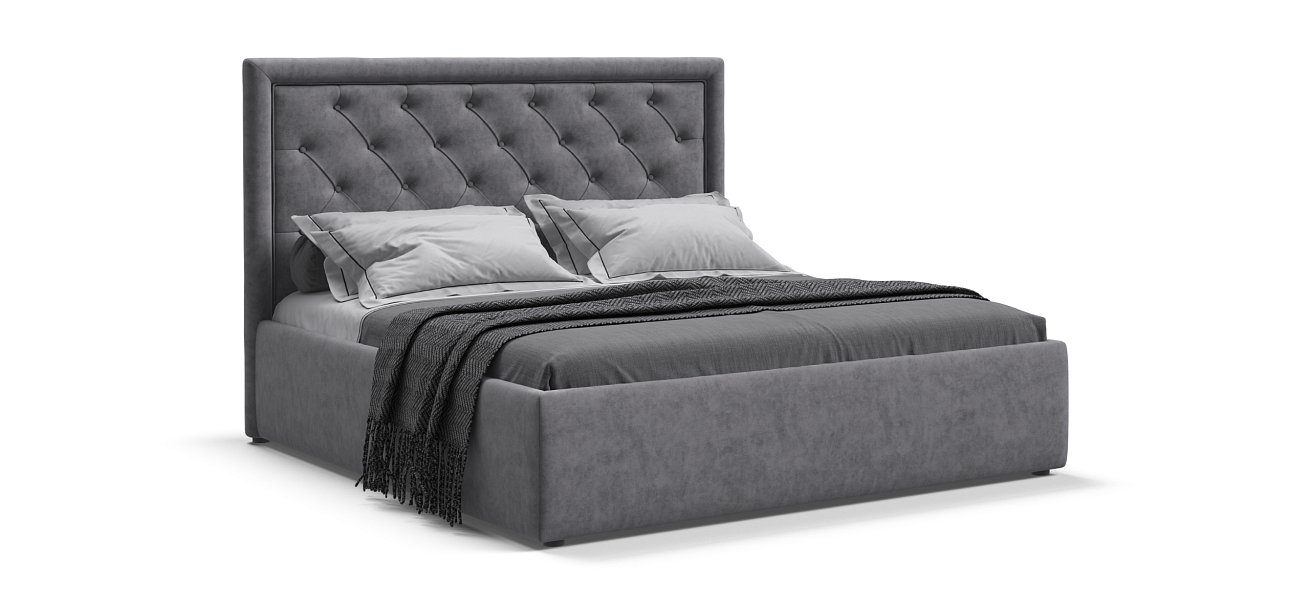 Кровать Босс Классик 180*200 Про Велюр Роял агат