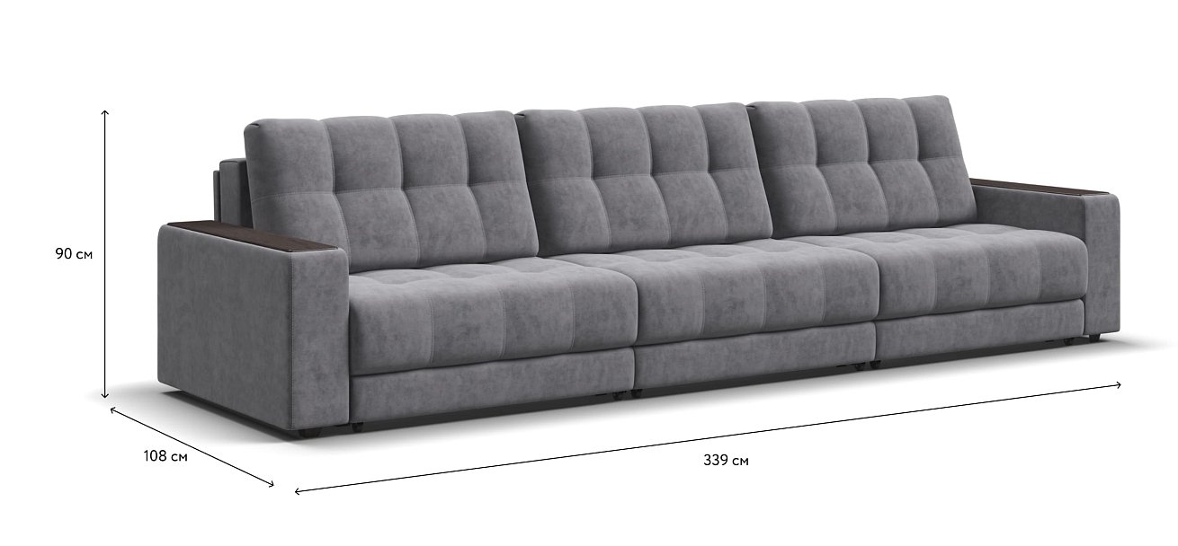 Диван BOSS GRAND Велюр Роял агат