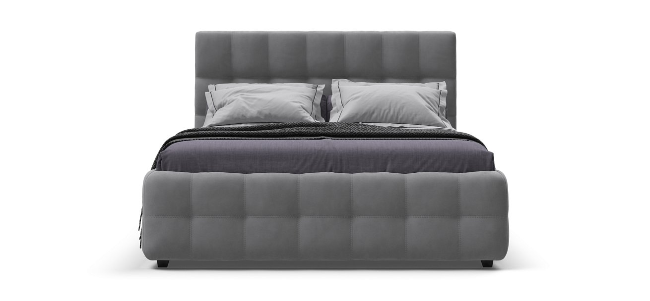 Кровать Босс 160*200 Про велюр Monolit сталь