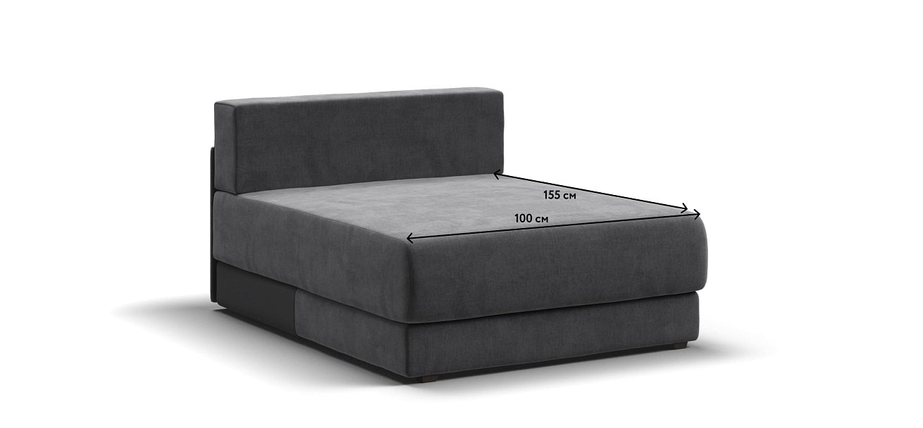 Оттоманка РИЧМОНД MODOOL Велюр Monolit серый