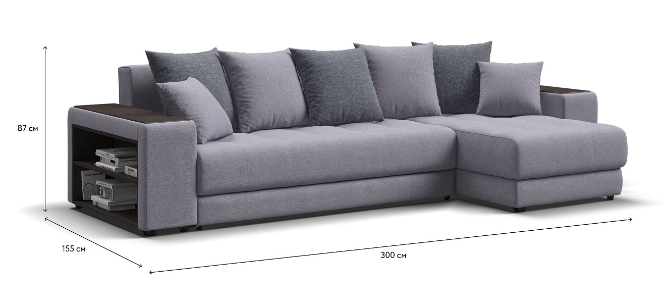 Дубай У 3.0 рогожка Malmo платина, рогожка Vento серый