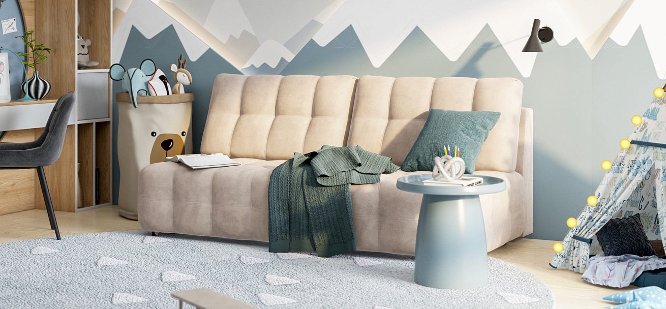 Диван BOSS 2.0 MINI велюр Monolit латте