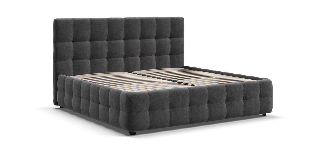 Кровать Босс 180*200 Про велюр Monolit серая