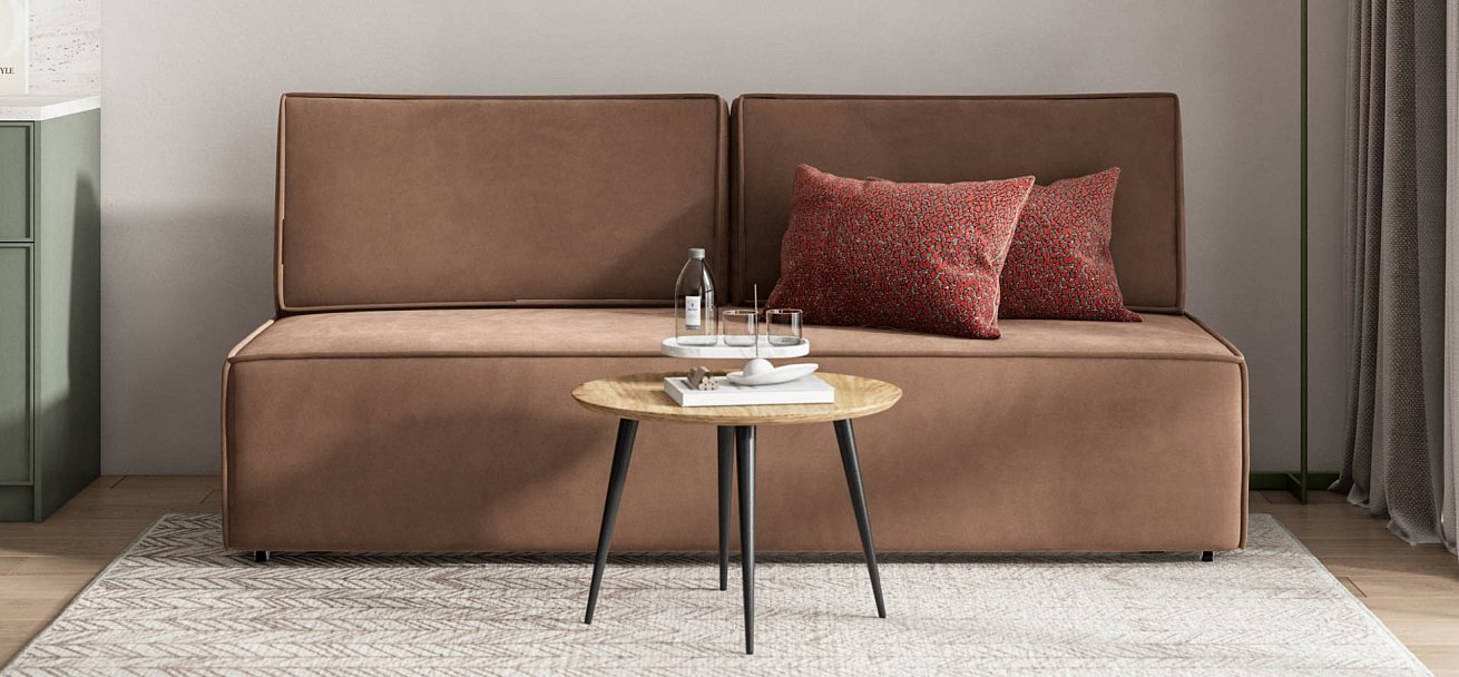 Диван NORD mini велюр Monolit мокко