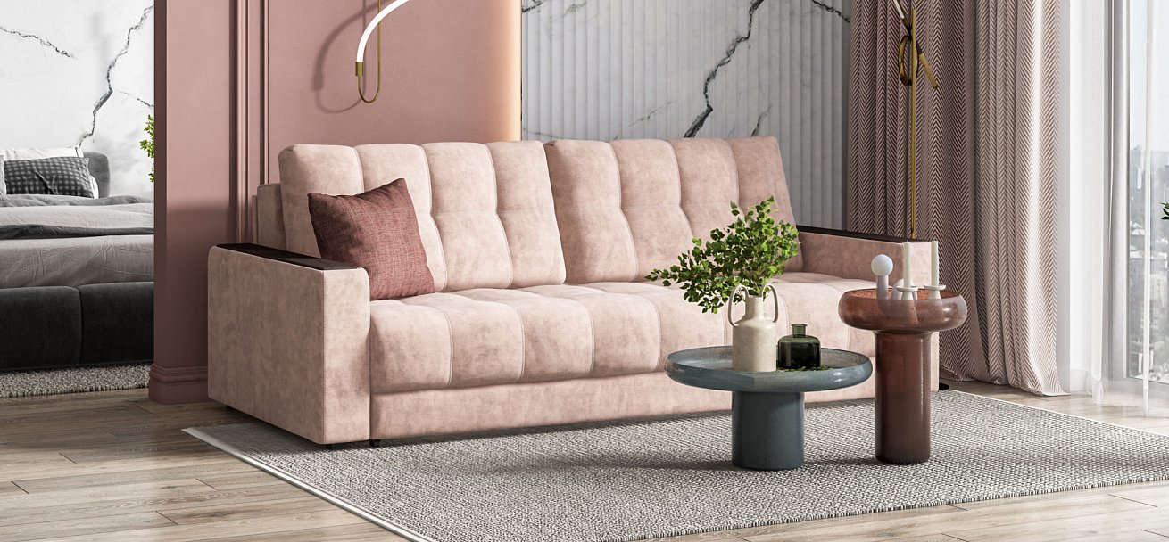 Диван BOSS 2.0 Велюр Royal пион NEW