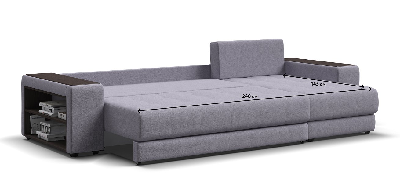 Дубай У 3.0 рогожка Malmo платина, рогожка Vento серый