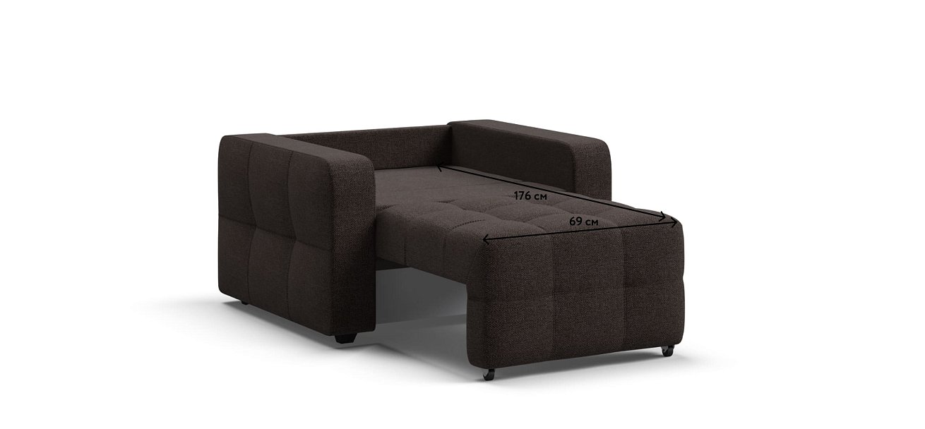 Кресло-кровать Dandy рогожка Malmo шоколад