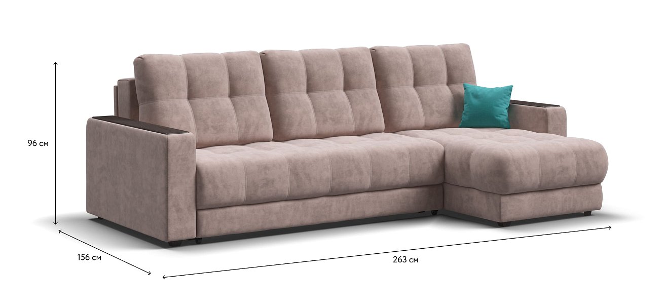 Угловой диван BOSS 3.0 Classic XL Велюр Royal пион NEW