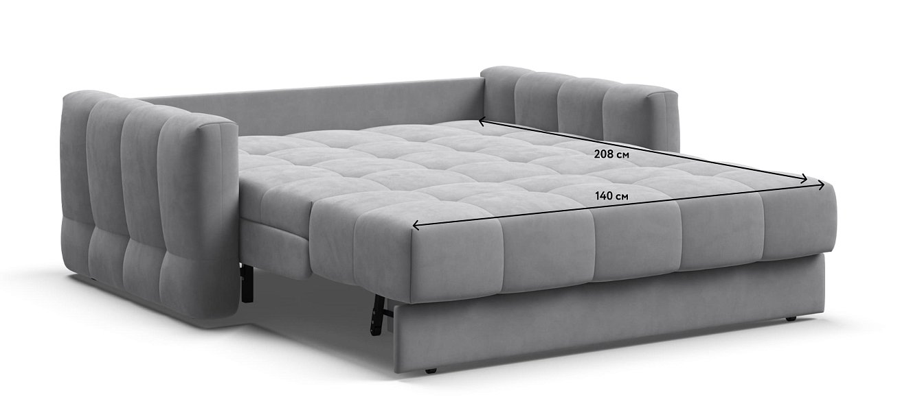 Диван BOSS Sleep 140 велюр Monolit сталь