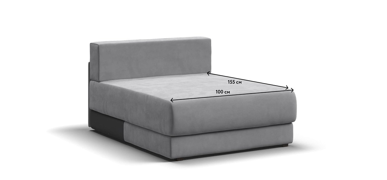 Оттоманка РИЧМОНД MODOOL Велюр Monolit сталь