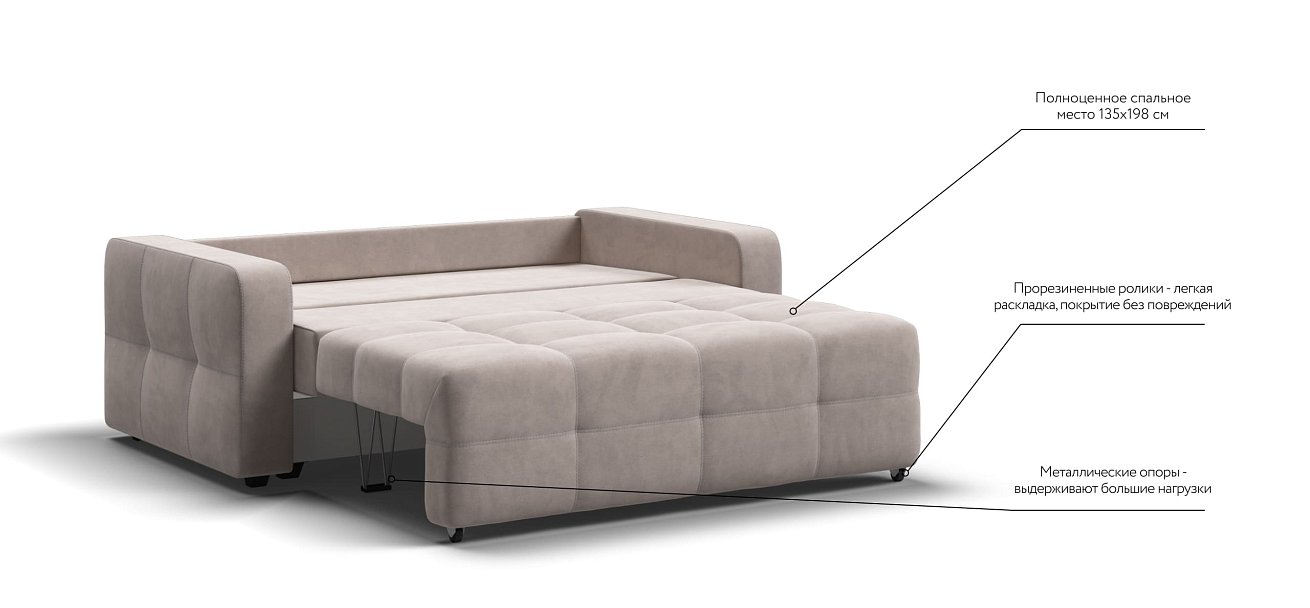 Диван Dandy Compact велюр Monolit латте