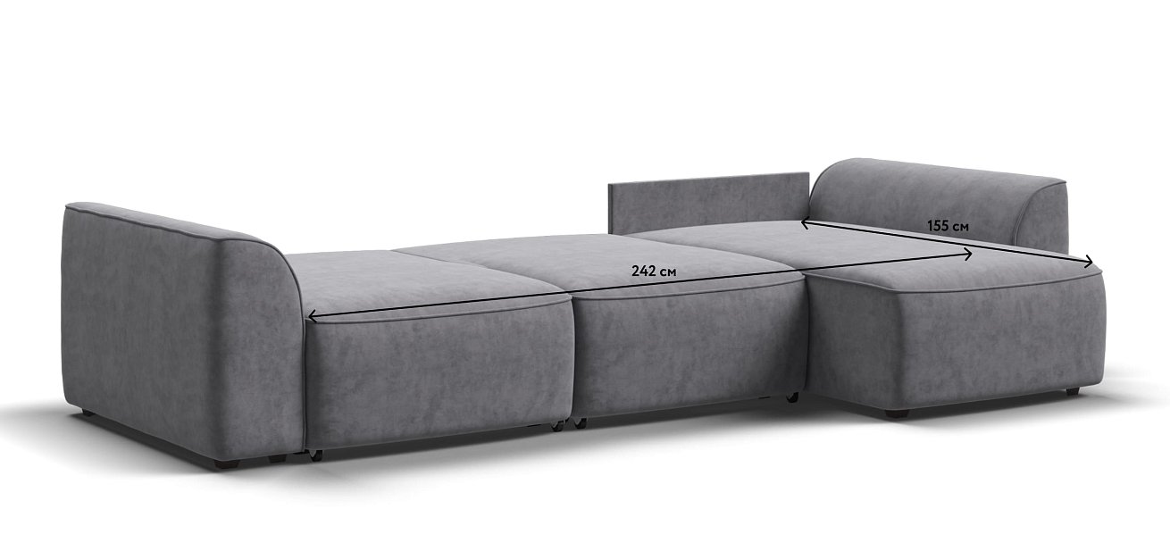 Угловой диван KING SE Велюр Роял агат