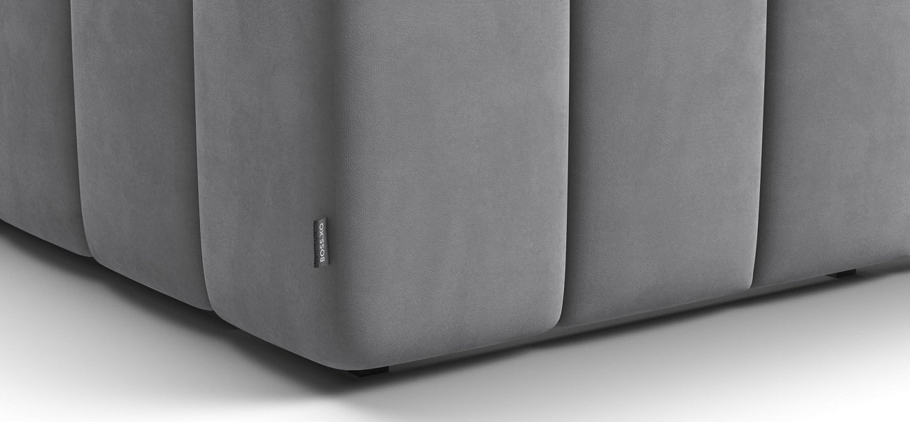 Кровать BOSS.XO 180*200 велюр Monolit сталь