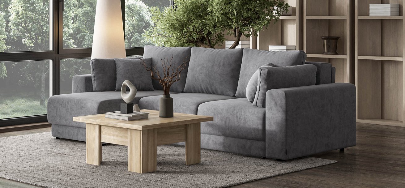 Угловой диван Босс Прайм ХЛ Велюр Роял агат