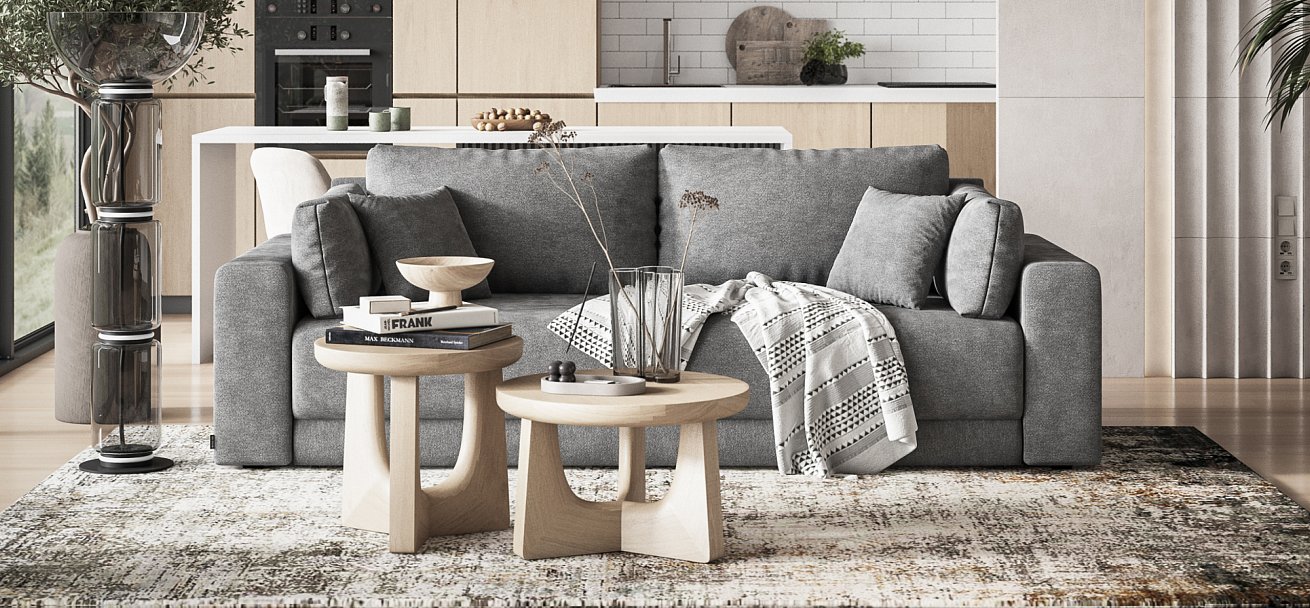 Диван Босс Прайм Шенилл CLOUD графит