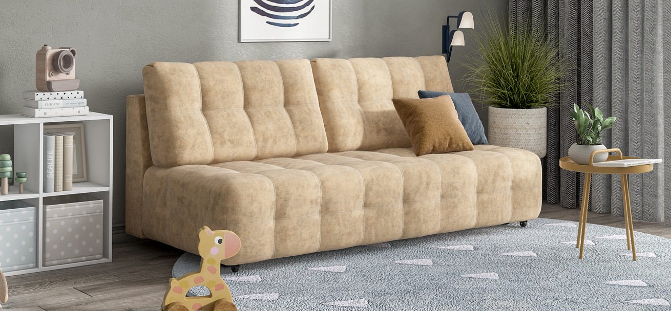 Диван BOSS 2.0 MINI Велюр Роял шампань