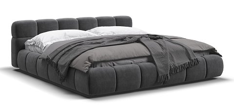 Кровать Босс Дрим 180*200 Про велюр Monolit серая