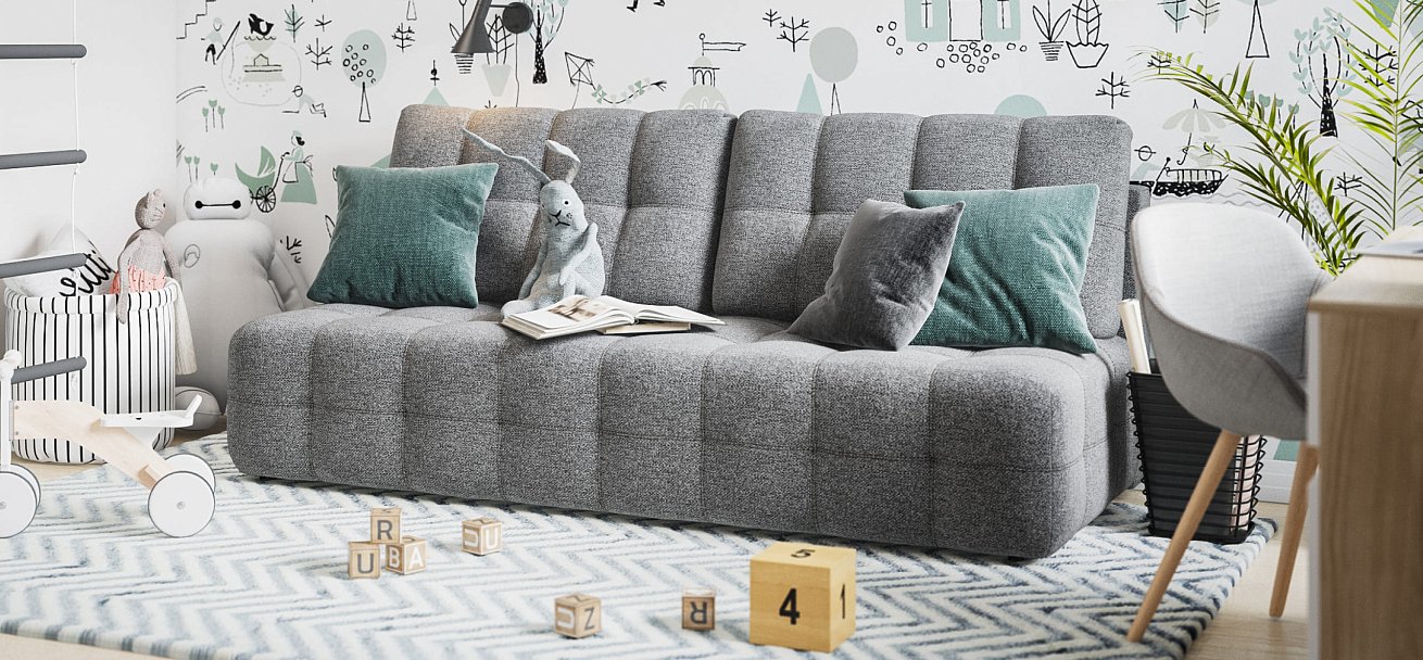 Диван BOSS 2.0 MINI рогожка Malmo серый