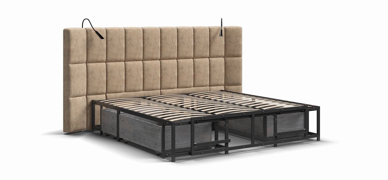 Кровать BOSS.XO 180*200 Велюр Royal шампань NEW