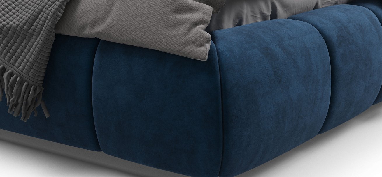 Кровать Босс Дрим 180*200 Про велюр Monolit синяя