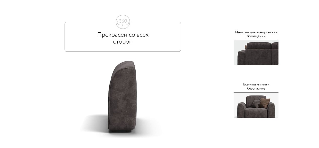 KING MODOOL подлокотники 2 шт. Велюр Alkantara серый