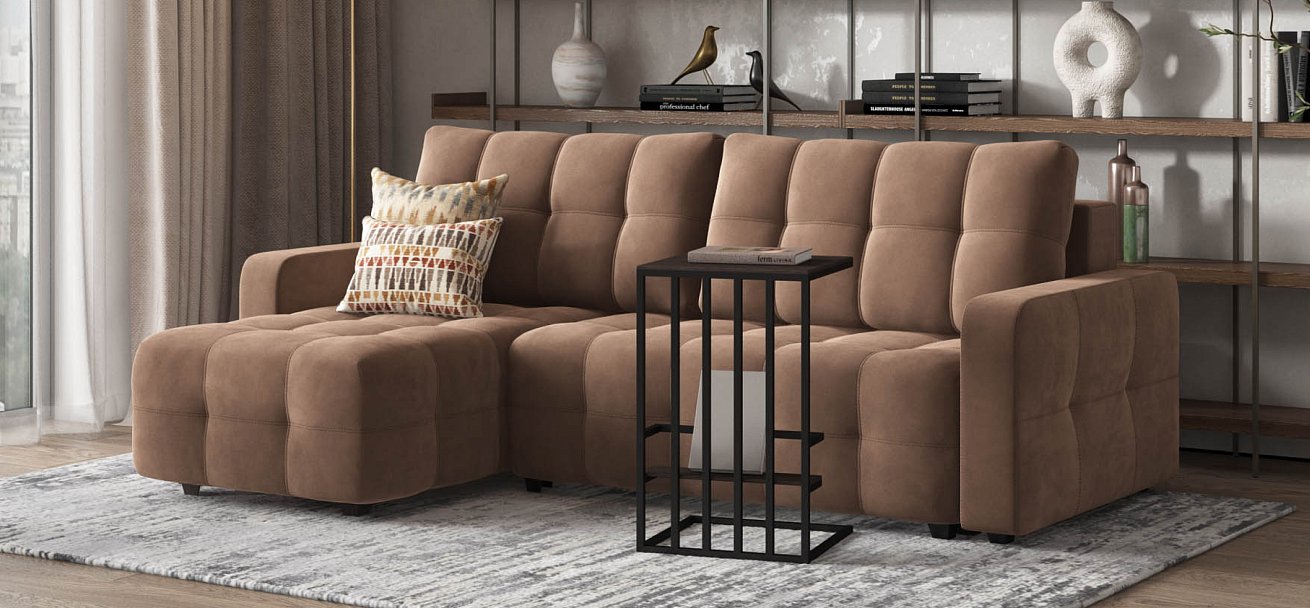 Угловой диван Dandy euro SE велюр Monolit мокко