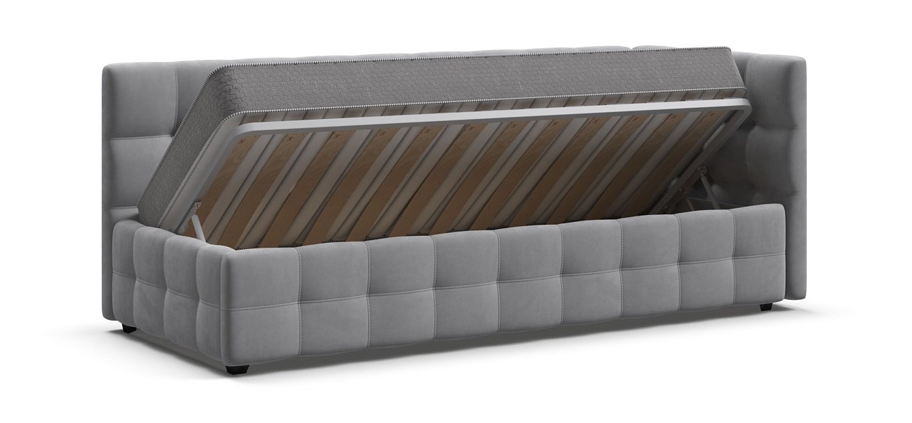 Кровать BOSS mini NEW велюр Monolit сталь