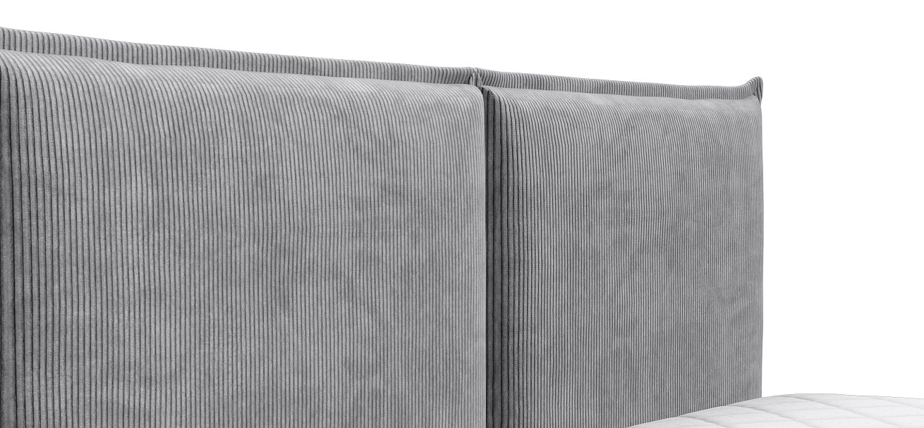 Кровать ЛЕО 160 Вельвет CORD серая