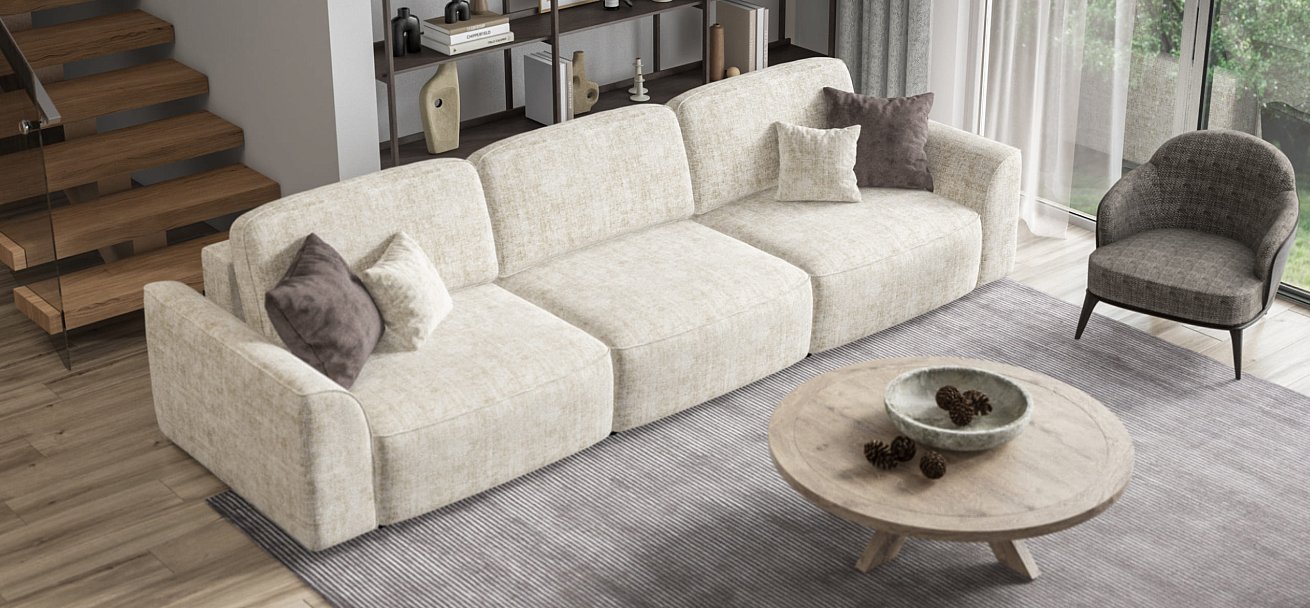 Диван KING MAX SE шенилл IQ кварц