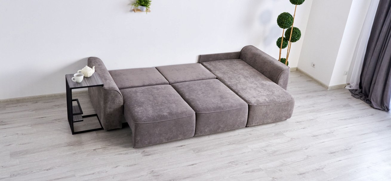 Угловой диван KING SE Велюр Роял тауп