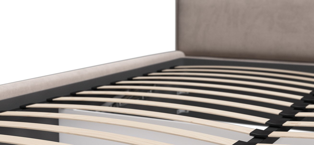 Кровать MILA 160 велюр Monolit латте