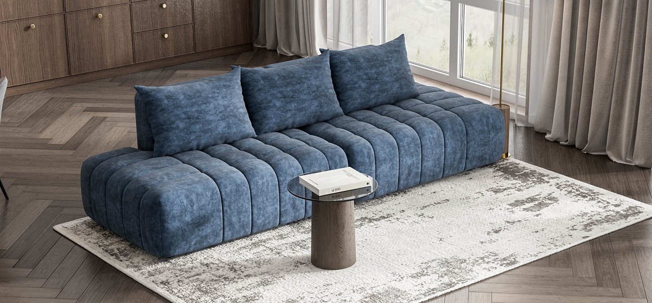 Диван Босс Твин прямой Велюр Royal топаз