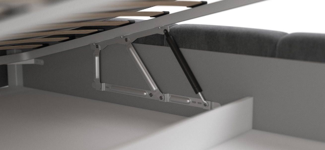 Кровать Босс Дрим 180*200 Про велюр Monolit серая