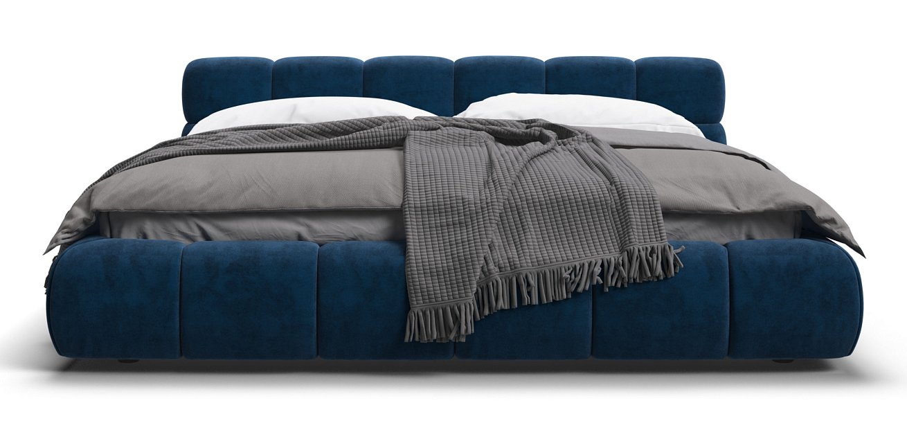 Кровать Босс Дрим 180*200 Про велюр Monolit синяя