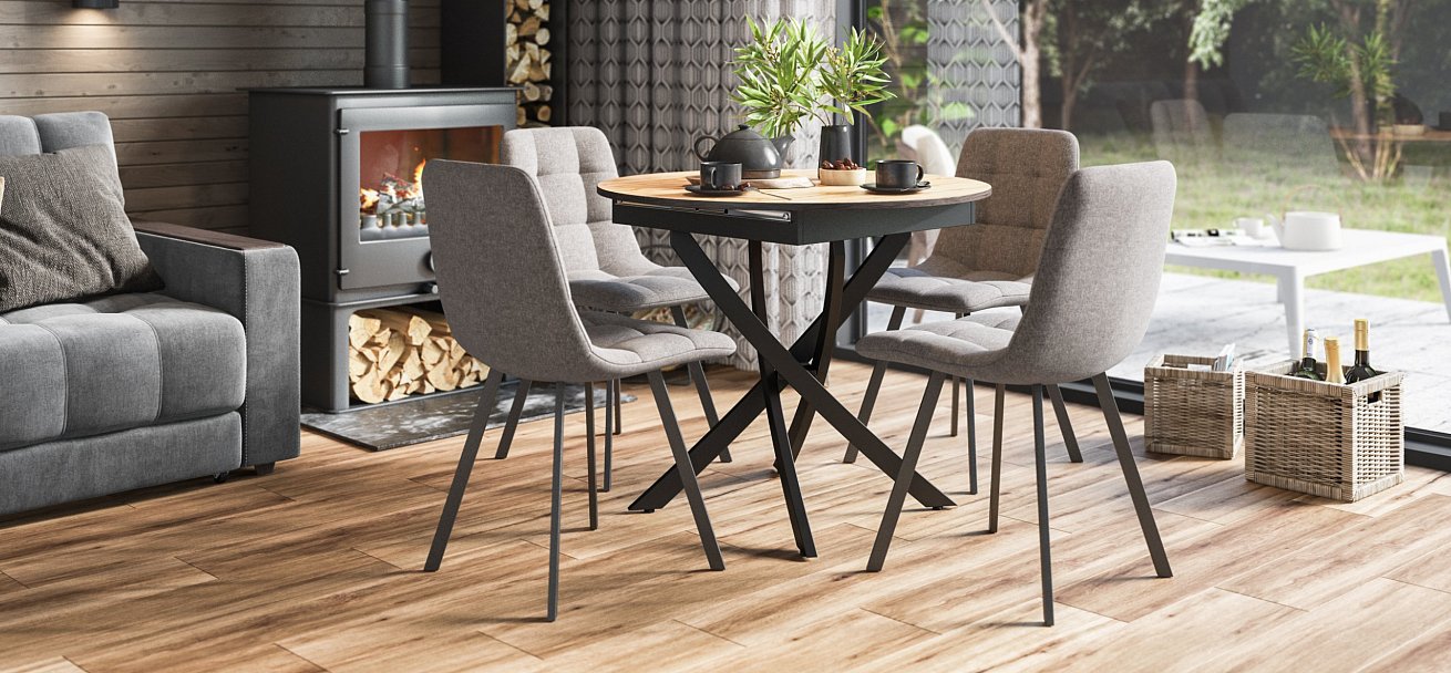 Стул НОРД Рогожка Sherlocк серый