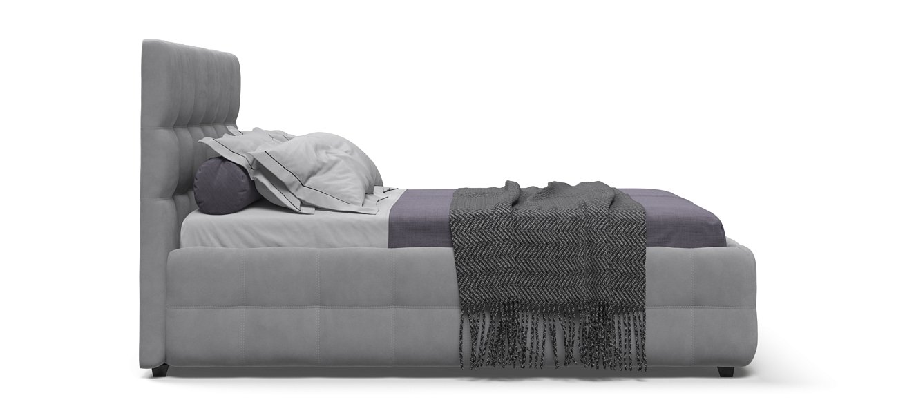 Кровать Босс 140*200 Про велюр Monolit сталь