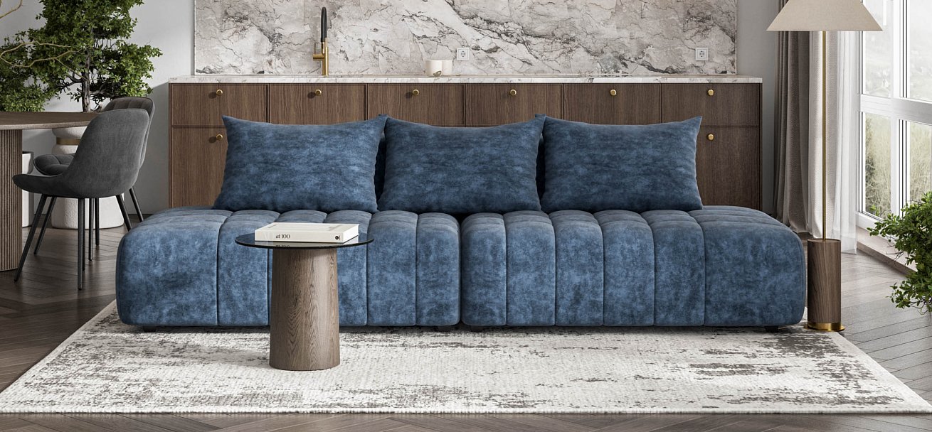 Диван Босс Твин прямой Велюр Royal топаз