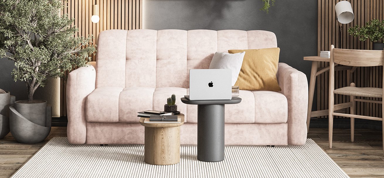 Диван BOSS Sleep 160 Велюр Royal пион NEW