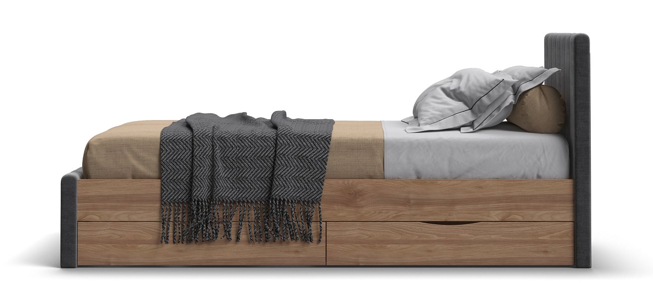 Кровать ЛОФТ Мини Орех Селект, MONOLIT Серый