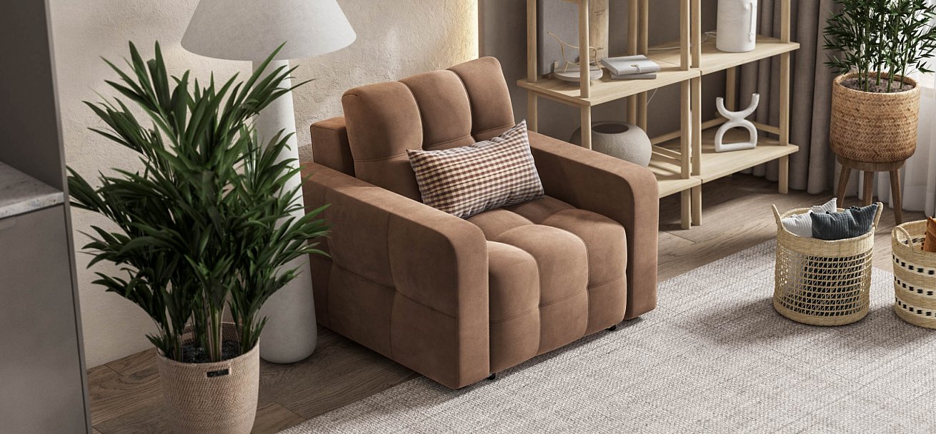 Кресло-кровать Dandy велюр Monolit мокко