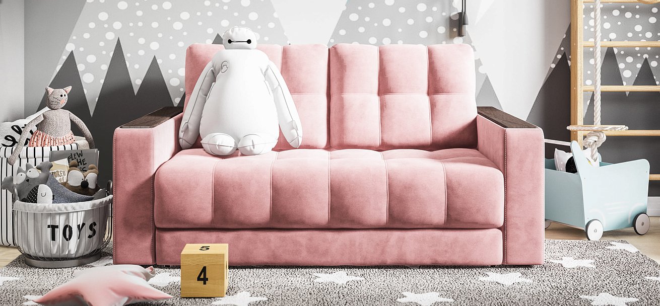 Диван BOSS Compact велюр Monolit роуз