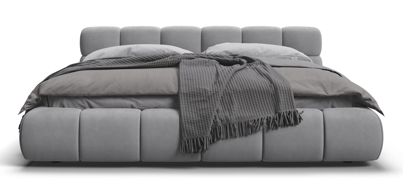 Кровать Босс Дрим 180*200 Про велюр Monolit сталь