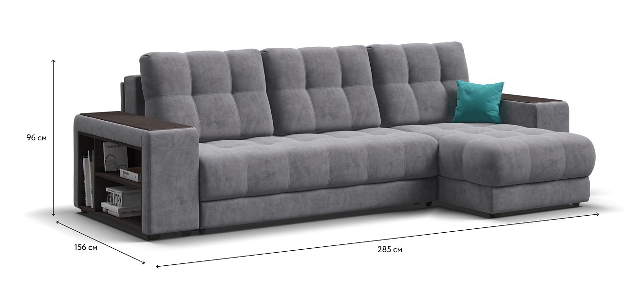 Угловой диван BOSS 3.0 XL Велюр Роял агат