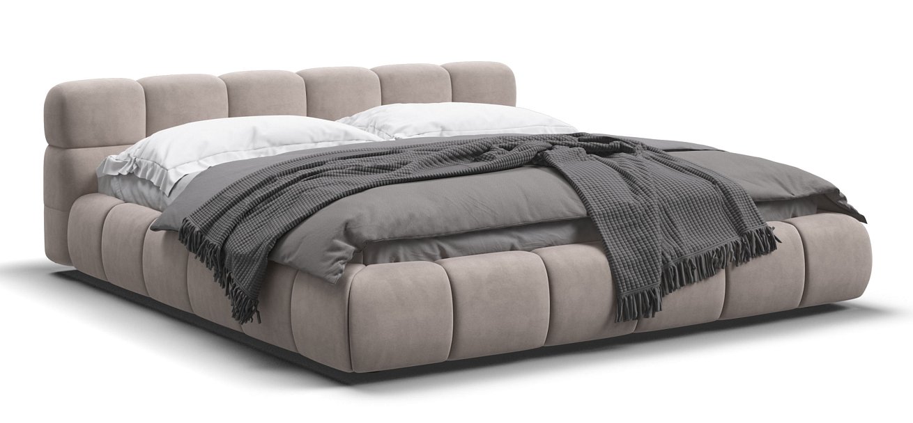 Кровать Босс Дрим 180*200 Про велюр Monolit латте