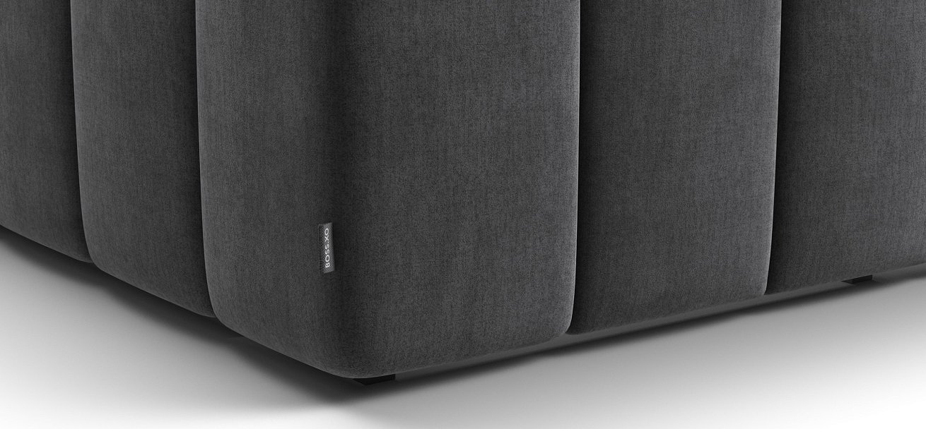 Кровать BOSS.XO 180*200 велюр Monolit серая